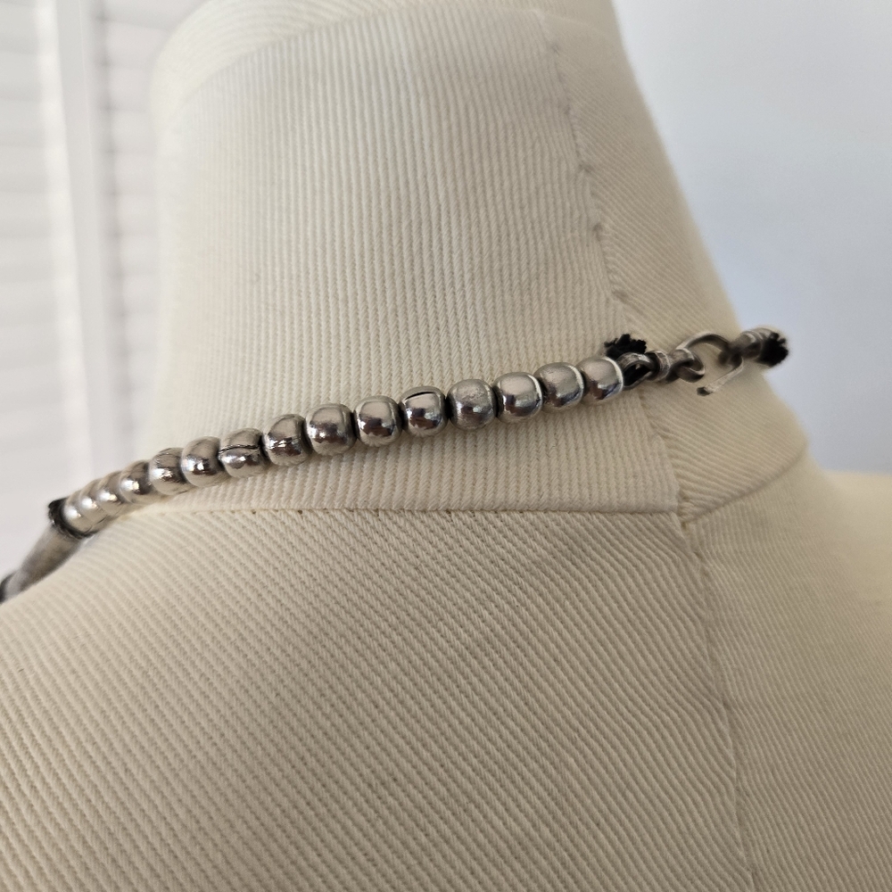 Black Beaded Multi Layer Statement Necklace Women… - image 5